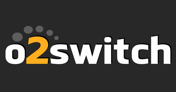 Logo de l'hébergeur O2SWITCH dans les mentions légales