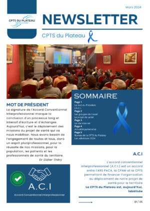 Newsletter mars 2024 — CPTS du Plateau